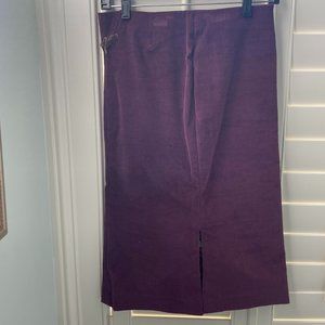 Tibi, Womens Size 2, Courduroy skirt, Burgundy, Calf length